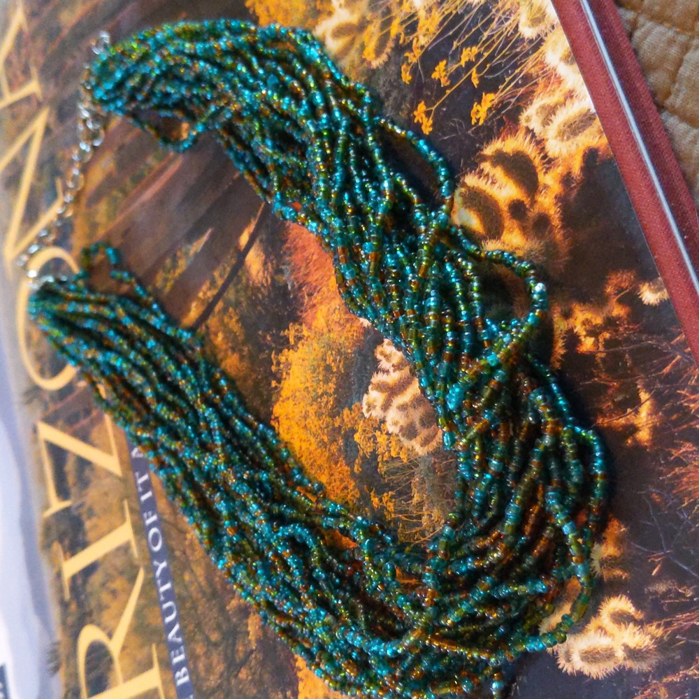 Glass bead necklace